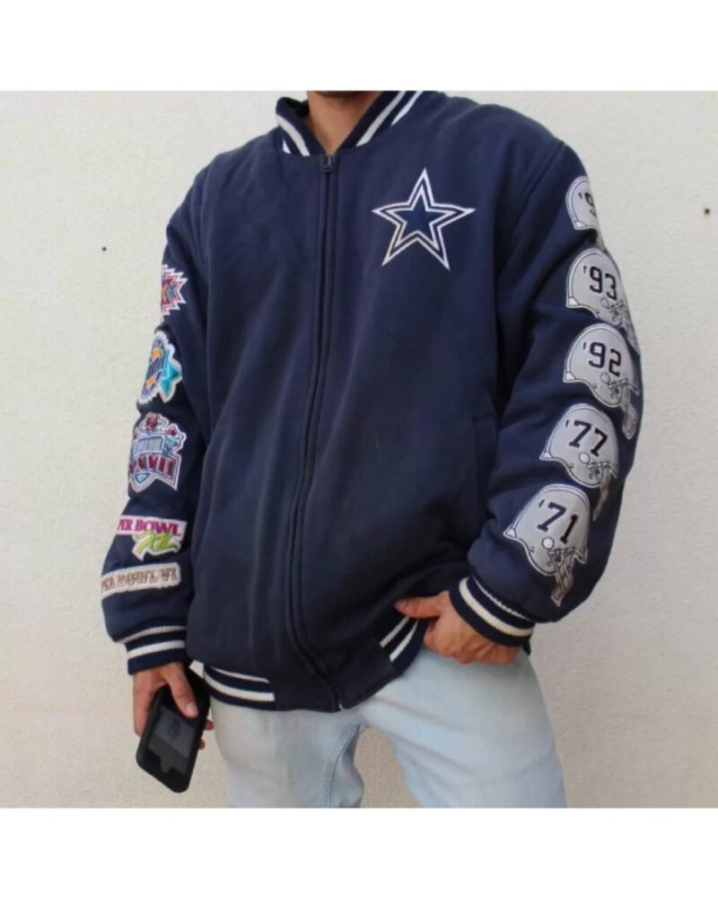 dallas cowboys nfl blue super bowl champions jacket 1 scaled 1