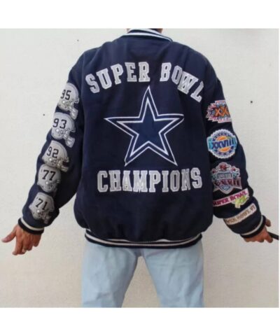dallas cowboys nfl blue super bowl champions jacket scaled 1