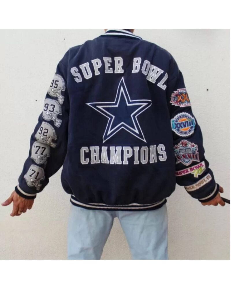 dallas cowboys nfl blue super bowl champions jacket scaled 1