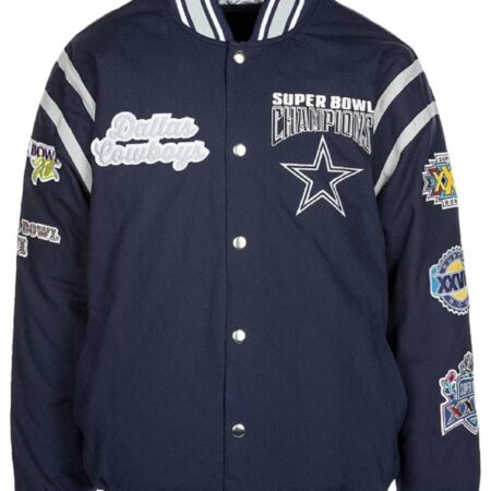 dallas cowboys super bowl 5 time champions jacket scaled 1
