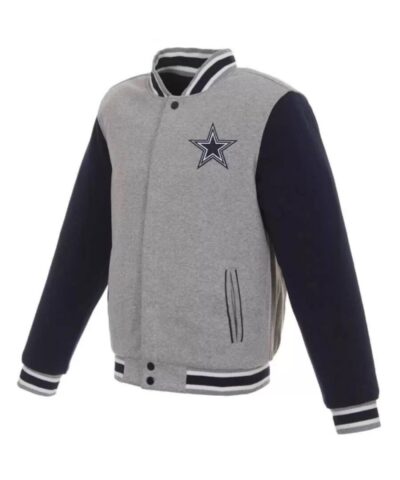 dallas cowboys two tone jh design snap jacket scaled 1