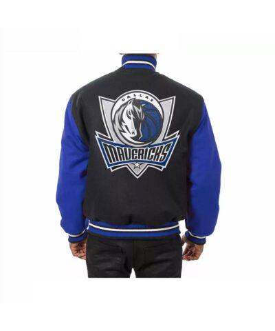 dallas mavericks jeff hamilton two tone varsity jacket