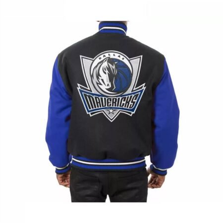 dallas mavericks jeff hamilton two tone varsity jacket