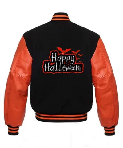 happy halloween varsity jacket  scaled 1