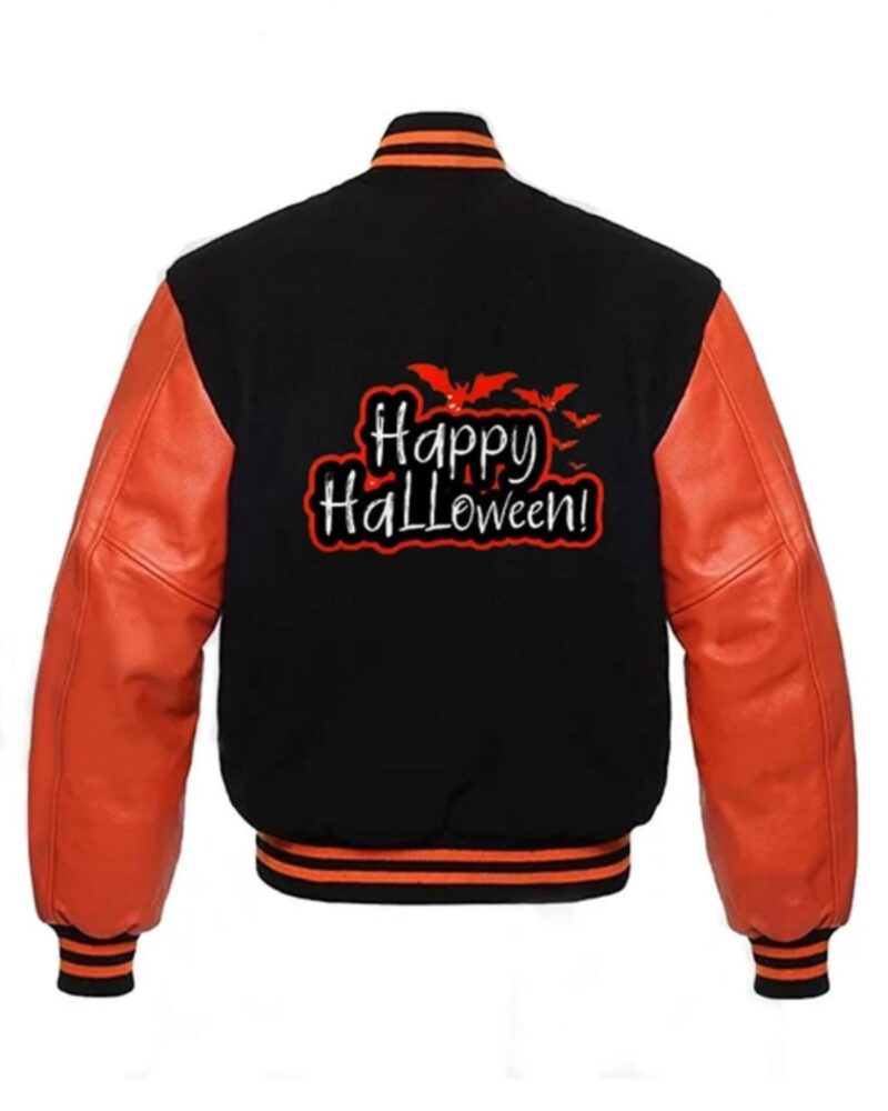 happy halloween varsity jacket  scaled 1