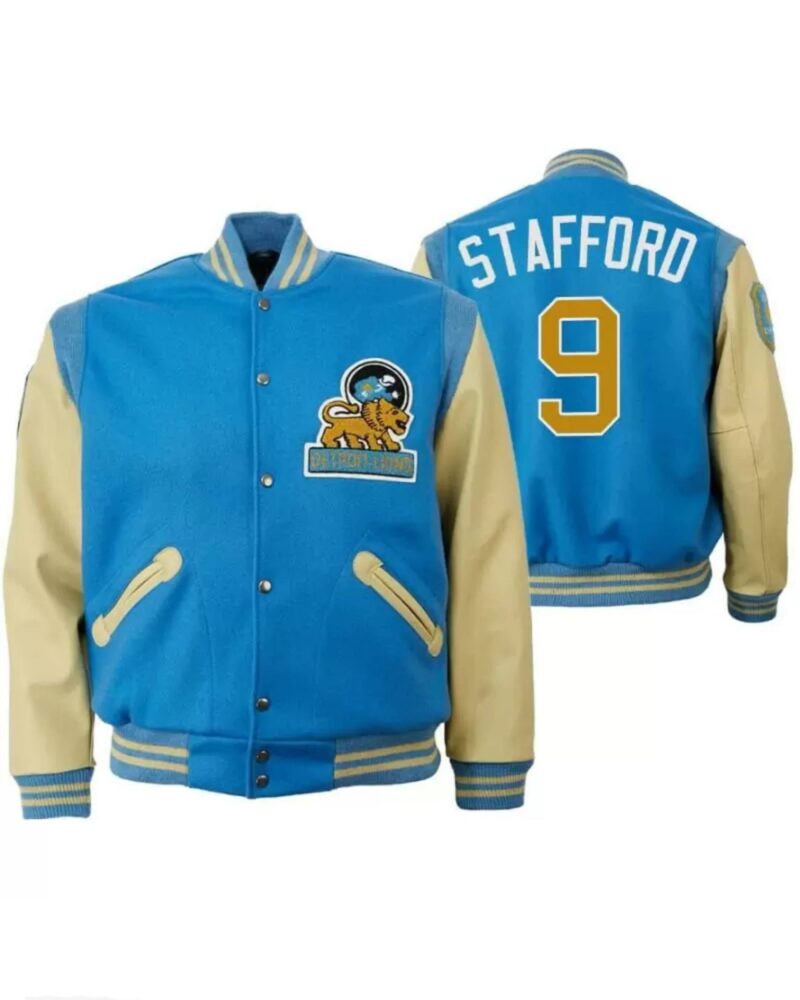 matthew stafford 9 detroit lions nfl varsity jacket scaled 1