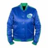 nba dallas mavericks blue satin jacket