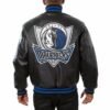 nba dallas mavericks jeff hamilton black leather jacket 1