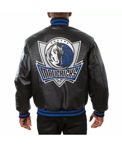nba dallas mavericks jeff hamilton black leather jacket 1