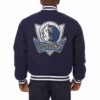 nba dallas mavericks jeff hamilton blue wool jacket