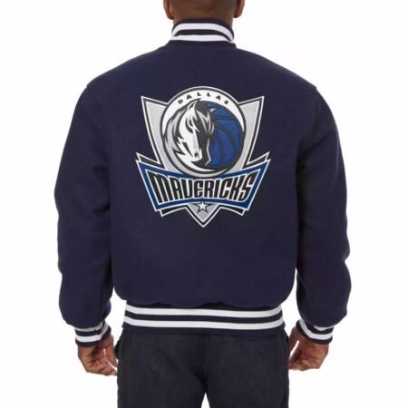 nba dallas mavericks jeff hamilton blue wool jacket