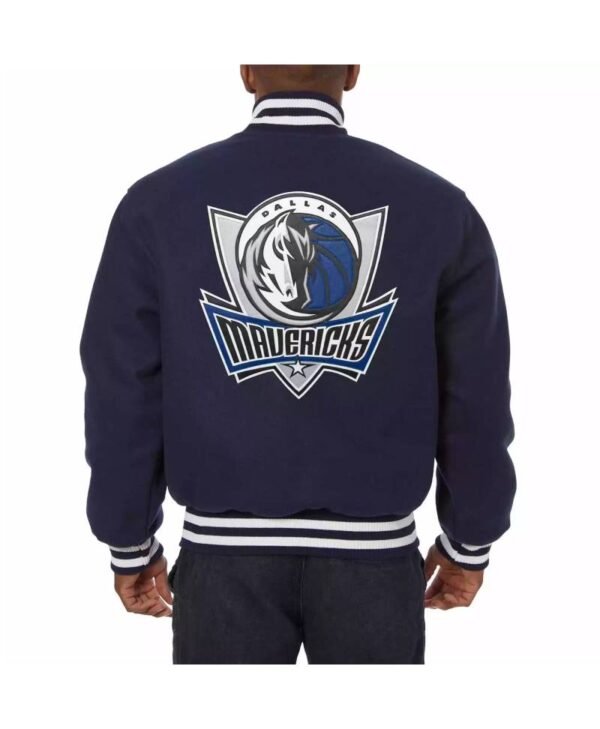 nba dallas mavericks jeff hamilton blue wool jacket