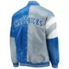 nba dallas mavericks starter gray and blue satin jacket 1