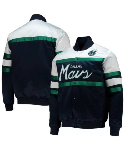nba team dallas mavericks multicolor satin jacket