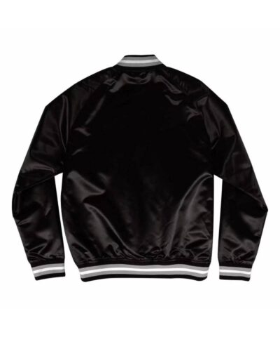 nfl dallas cowboys black satin jacket 1