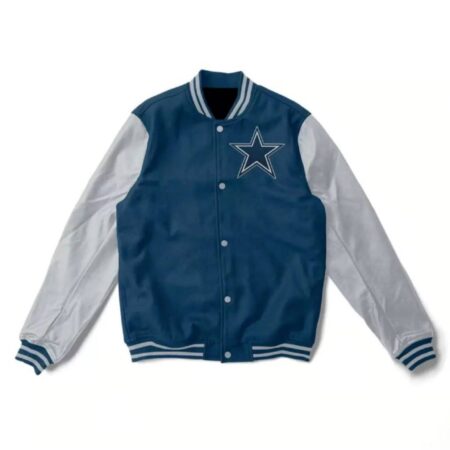 nfl dallas cowboys blue and gray varsity jacket scaled 1