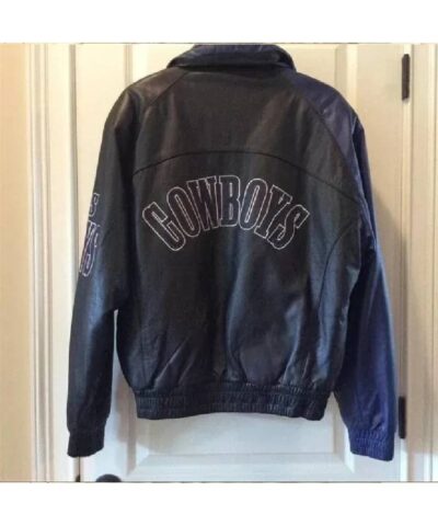 nfl dallas cowboys leather bomber jacket 1 1