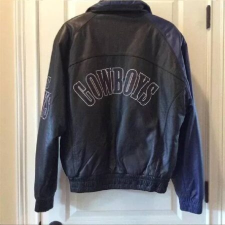 nfl dallas cowboys leather bomber jacket 1 1