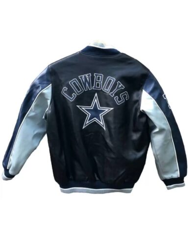 nfl dallas cowboys leather varsity jacket 1