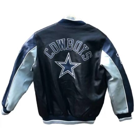 nfl dallas cowboys leather varsity jacket 1