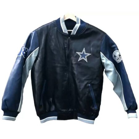 nfl dallas cowboys leather varsity jacket