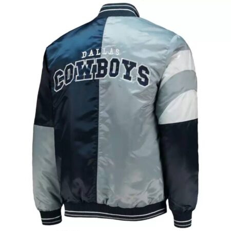 nfl dallas cowboys multicolor satin jacket 1