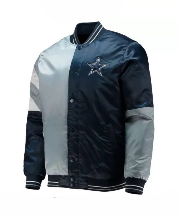 nfl dallas cowboys multicolor satin jacket