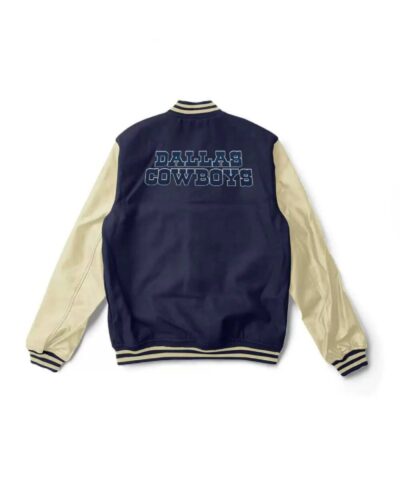 nfl dallas cowboys navy and cream varsity jacket 1 scaled 1