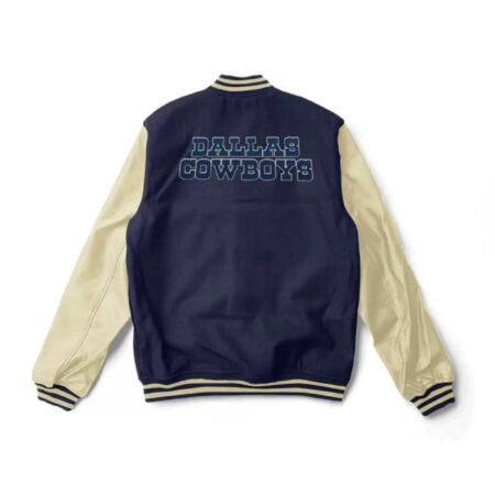 nfl dallas cowboys navy and cream varsity jacket 1 scaled 1