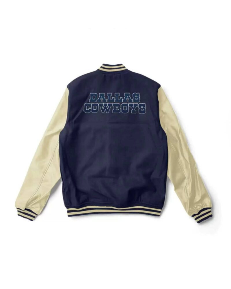 nfl dallas cowboys navy and cream varsity jacket 1 scaled 1