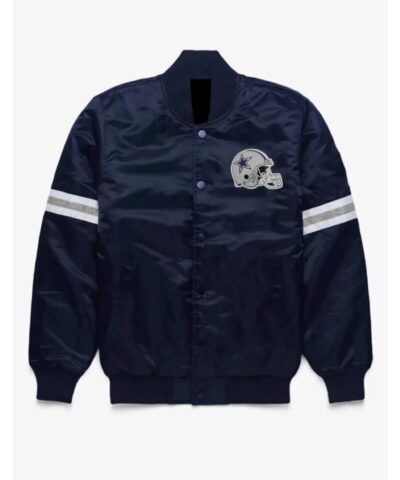 nfl dallas cowboys navy satin jacket scaled 1
