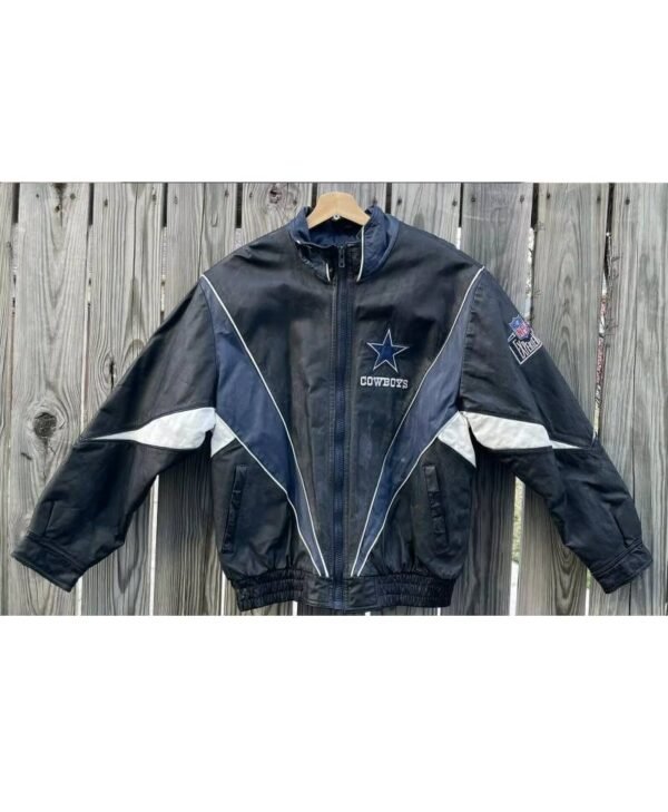 nfl dallas cowboys pro player leather jacket