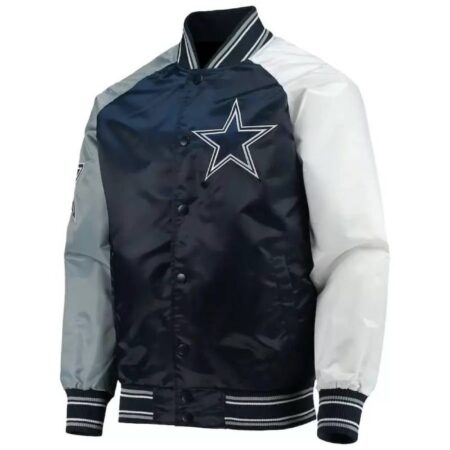 nfl dallas cowboys tricolor satin jacket