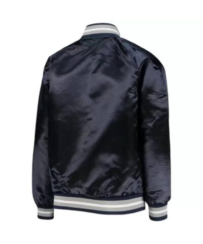 nfl navy blue dallas cowboys satin jacket 1