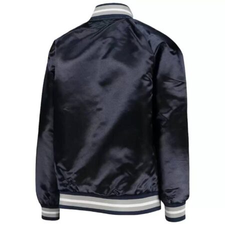 nfl navy blue dallas cowboys satin jacket 1