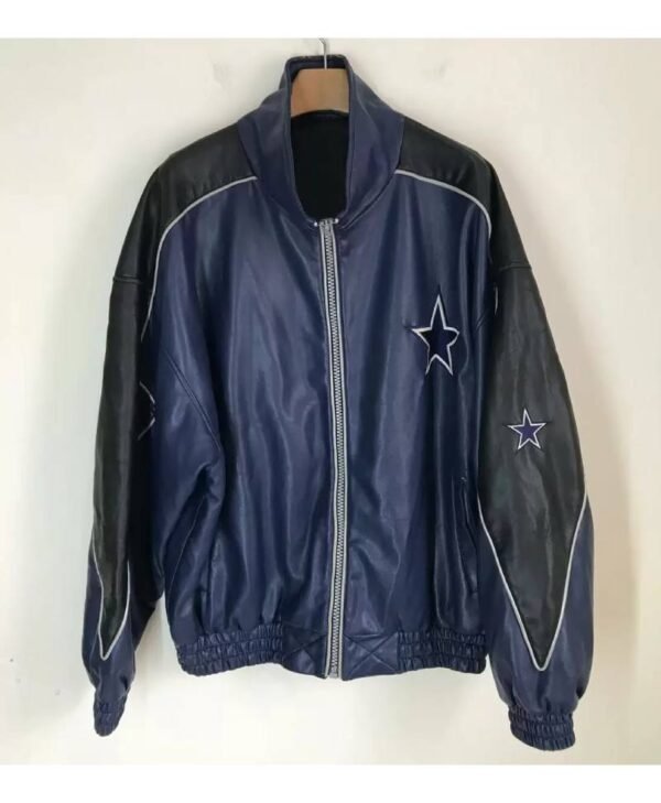 nfl team dallas cowboys football leather jacket 3