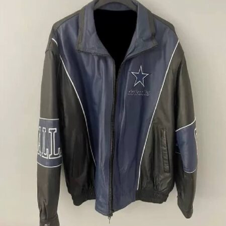 nfl team dallas cowboys football leather jacket