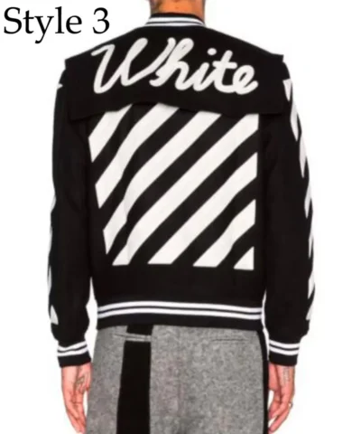 off white virgil abloh 2015 black varsity jacket scaled 1