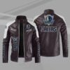 purple white dallas mavericks block leather jacket