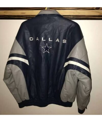 vintage 90s nfl dallas cowboys leather jacket 3