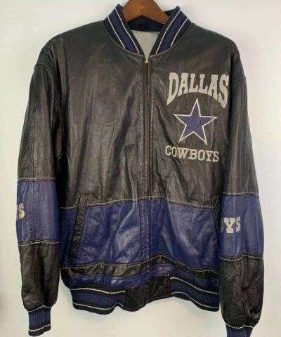 vintage 90s nfl dallas cowboys leather jacket