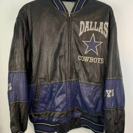 vintage 90s nfl dallas cowboys leather jacket