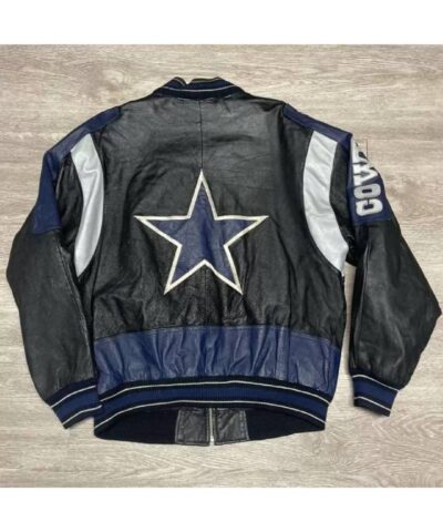 vintage carl banks dallas cowboys leather jacket 1