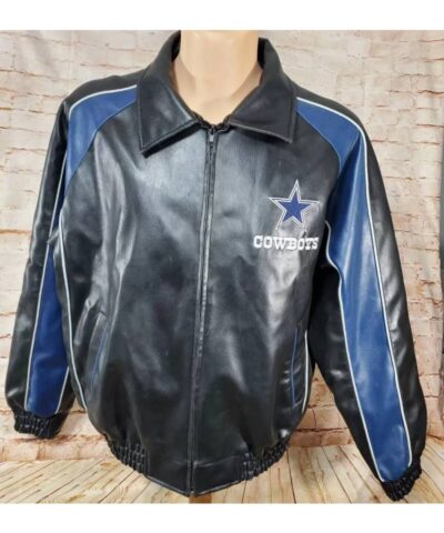 vintage dallas cowboys football leather jacket