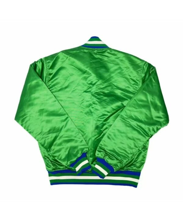 vintage green dallas mavericks spellout satin jacket 1