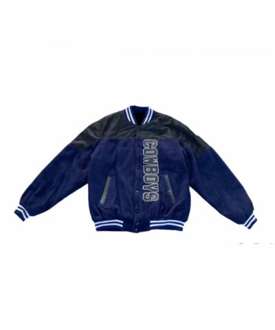 vintage nfl dallas cowboys suede leather jacket