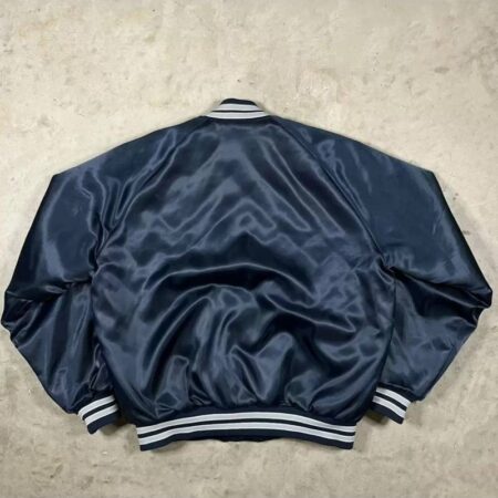 vintage nfl team dallas cowboys navy satin jacket 1