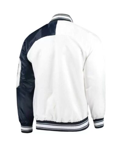 white navy nfl team dallas cowboys satin jacket 1