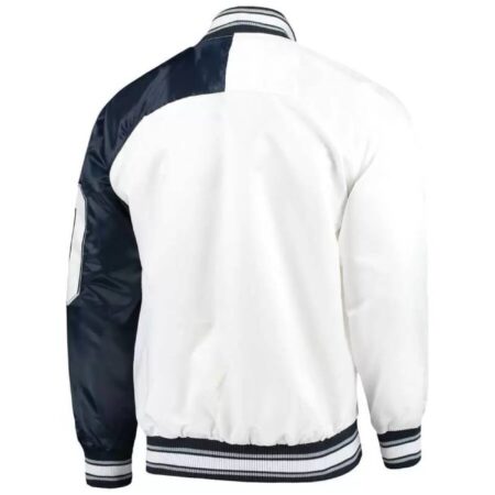 white navy nfl team dallas cowboys satin jacket 1