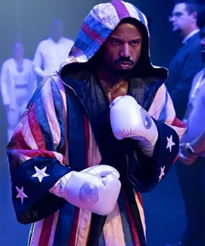 Creed 3 Michael B. Jordan American Flag Robe